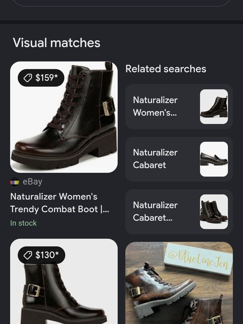 Naturalizer Women's Brown Combat Boot with Lug Sole